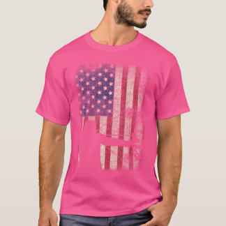 Archery American Flag Men Archer Bowhunting Hunter T-Shirt