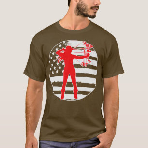 Archery American Flag  T-Shirt
