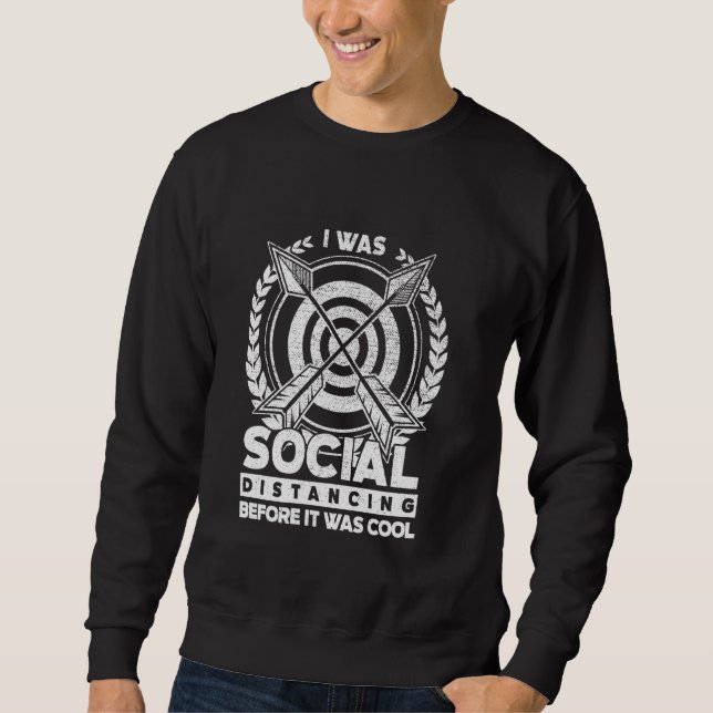 Archery Archer Distancing Social Sports Shooting S Sweatshirt (Front)