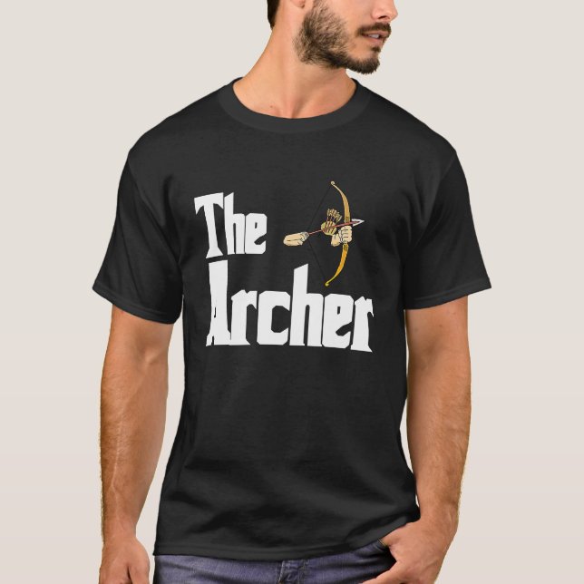 Archery  Arrow Men Shooting Club Bow T-Shirt (Front)
