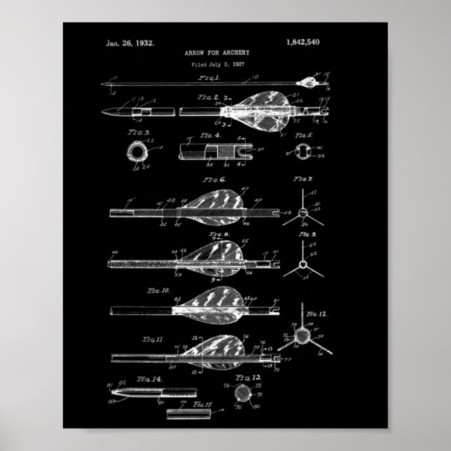 Archery Arrows Vintage Design - Compound Bow Tee  Poster (Front)