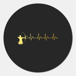 Archery Art For Men Women Youth Bow Hunting Archer Classic Round Sticker