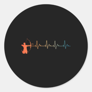 Archery Art For Men Women Youth Bow Hunting Archer Classic Round Sticker