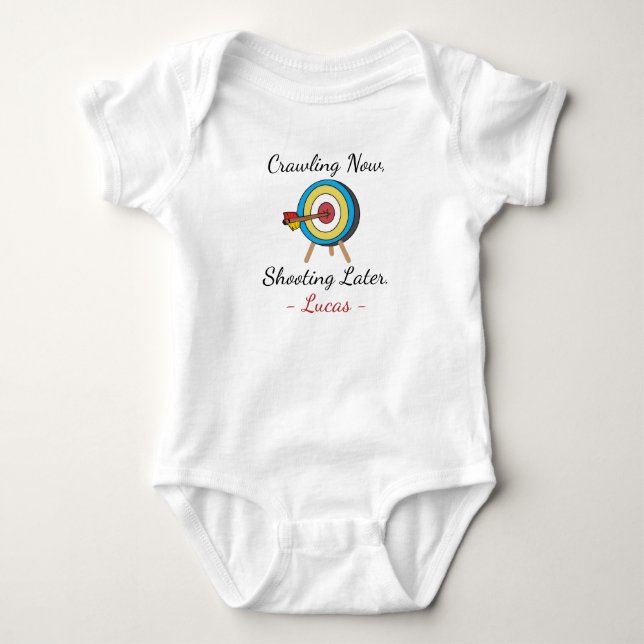Archery Baby Crawling Now Shooting Later - Archer Bodysuit (Front)