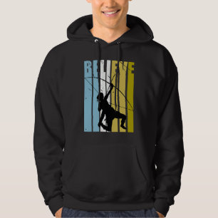 Archery Believe Silhouette Colorful Retro Vintage Hoodie