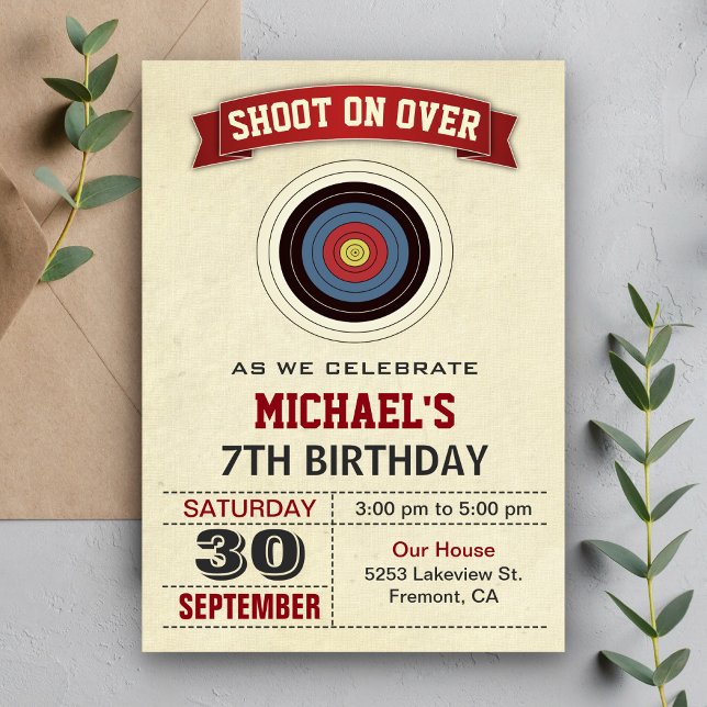 Archery Birthday Party Invitation (Creator Uploaded)