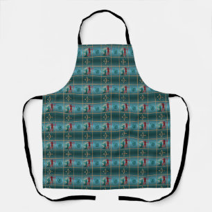 Archery Bow and Arrow - Green Pattern Apron
