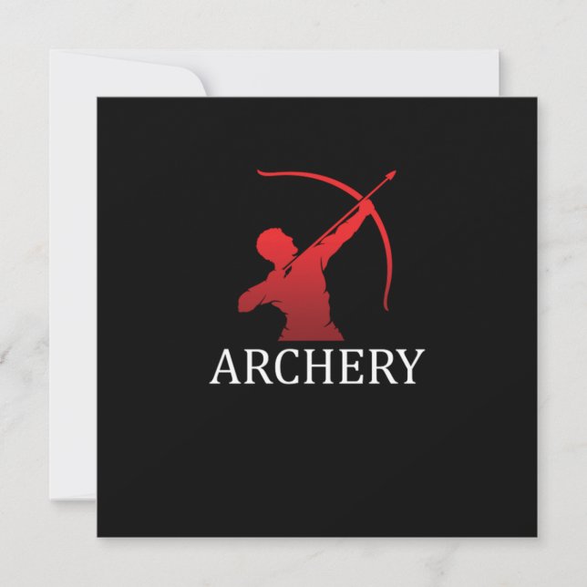 Archery Bow Arrow Shooting Bowman Archer Gift Invitation (Front)