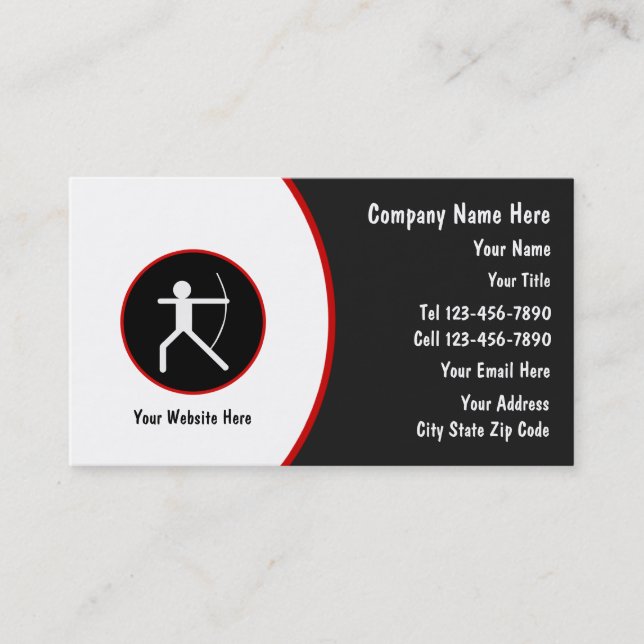 Archery Business cards (Front)