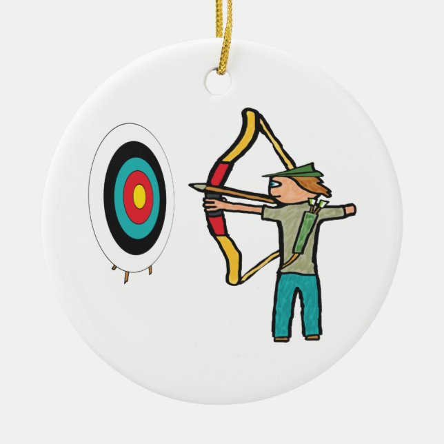 Archery Ceramic Tree Decoration (Front)