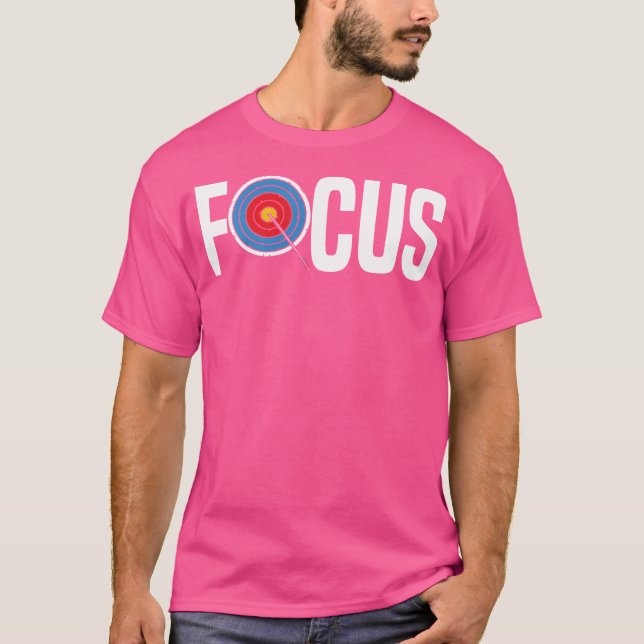 Archery Coach Arrows Target Bowman Bow Archer Focu T-Shirt (Front)