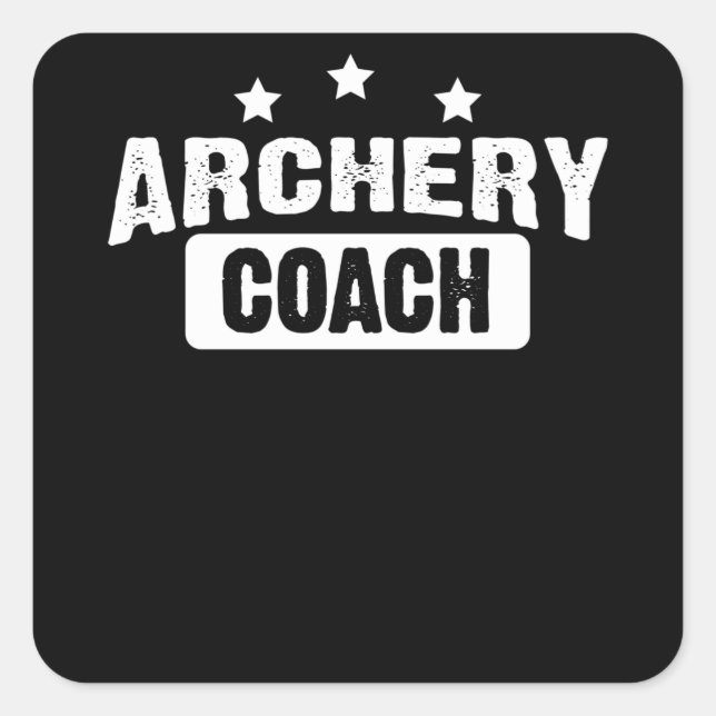 Archery Coach Square Sticker (Front)