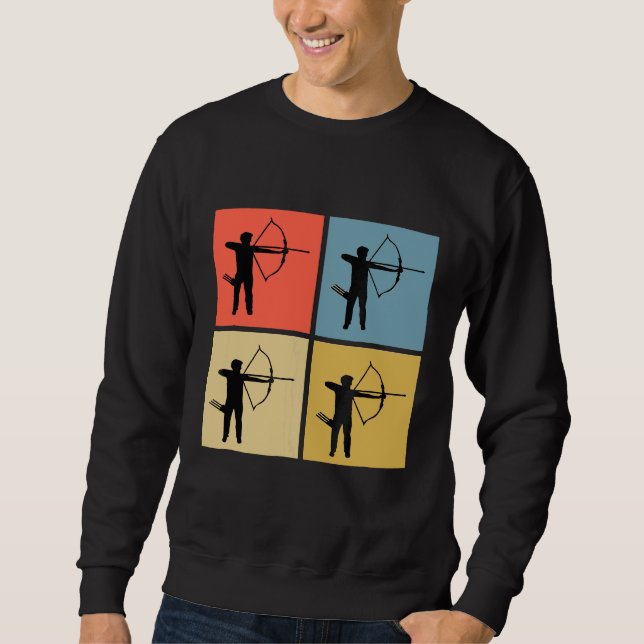 Archery  Colourful Retro Sweatshirt (Front)