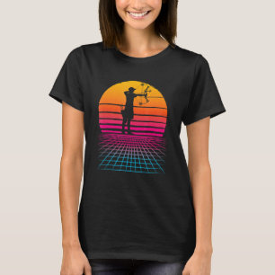 Archery Compound Bow Vaporwave Japanese Aesthetic  T-Shirt