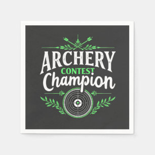 Archery Contest Champion Competition Bow And Arrow Napkin