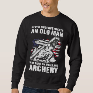 Archery Dad Christian Bow Hunting Grandpa Sweatshirt