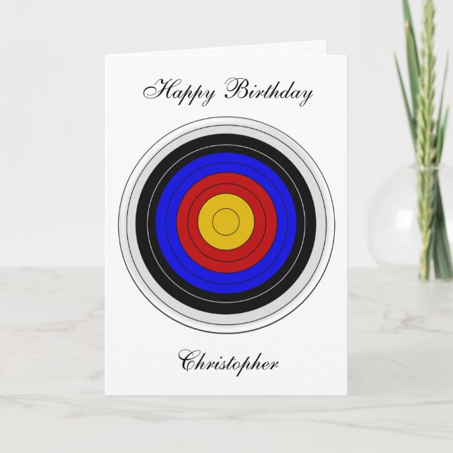 Archery Design Just Add Name Birthday Card (Front)