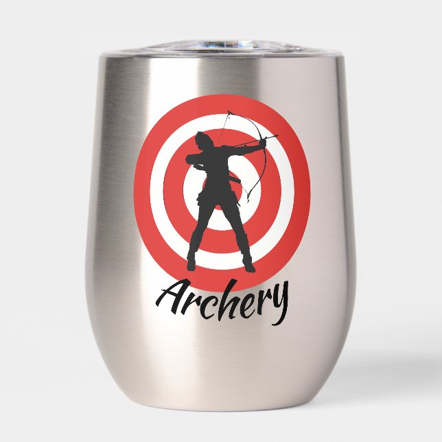 Archery Design Thermal Wine Tumbler (Front)