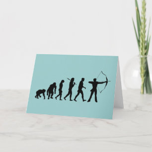 Archery Evolution of an Archery Bow and Arrow Card