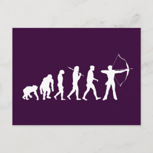 Archery Evolution of an Archery Bow and Arrow Postcard