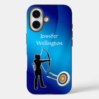 Archery Female Archer Silhouette and Target