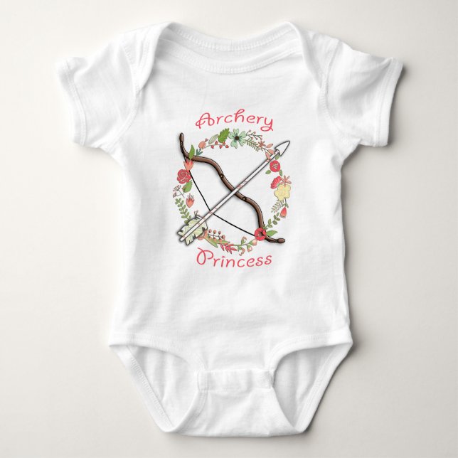 Archery Flower Princess Baby Bodysuit (Front)