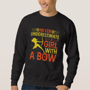 Archery For Girls Women Bowhunter Archery Fans Sweatshirt