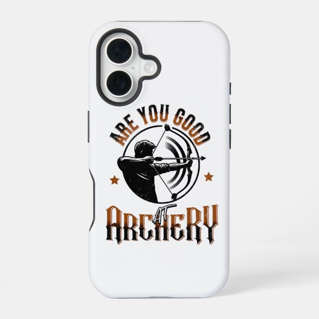 Archery Funny Design iPhone 16 Case (Back)