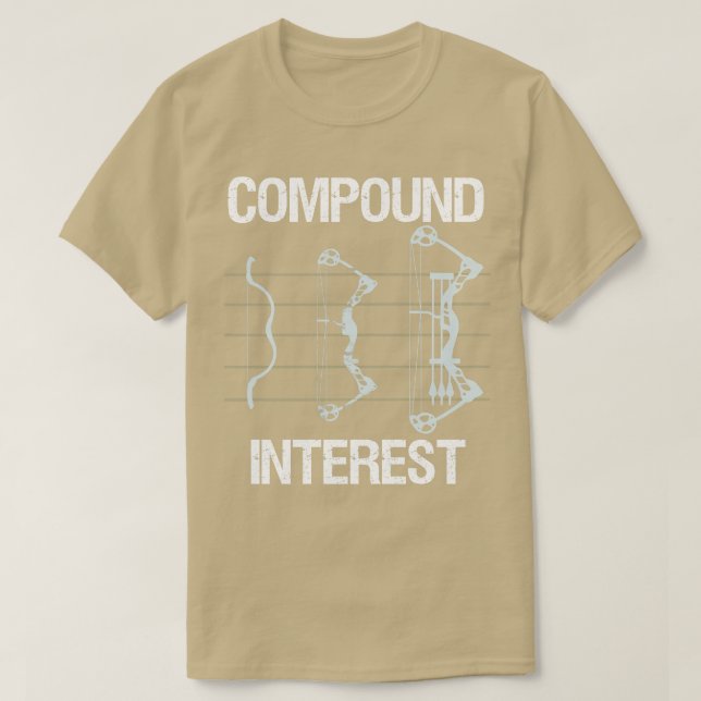 Archery Gift Print Archer Compound Interest Compou T-Shirt (Design Front)