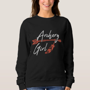 Archery Girl Cute Arrow Traditional Bow Competitio Sweatshirt