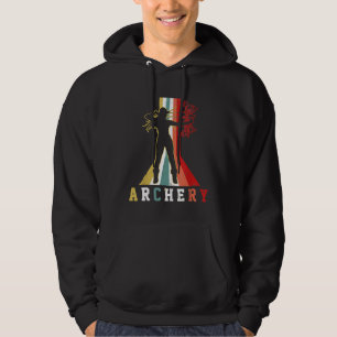 Archery Girl T A Bow Hunting Woman Retro Hoodie