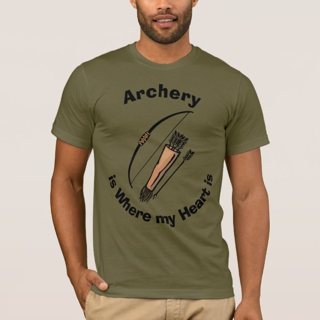 Archery @ Heart / Bow & Arrow Hunting Humour Shirt (Front)