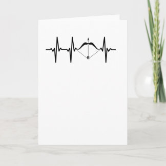 Archery Heartbeat Bow and Arrow Archer Card