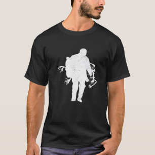 Archery Hunter With Antlers And A Bow Professional T-Shirt