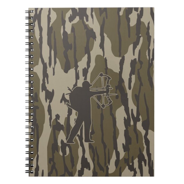 Archery hunting bottomland camo bow hunting notebook (Front)