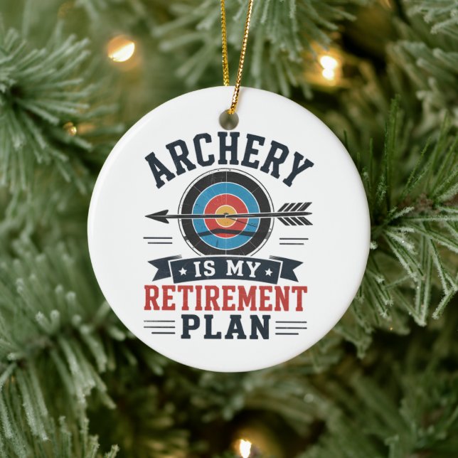 Archery Is My Retirement Plan Archer Ceramic Tree Decoration (Tree)