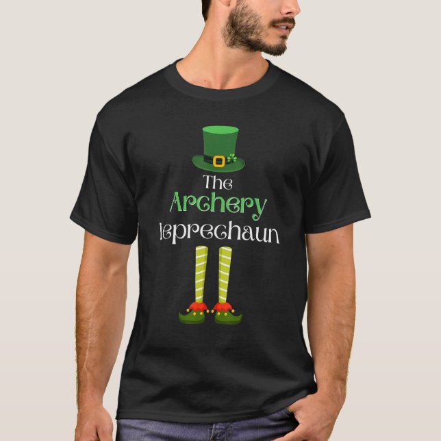 Archery Leprechaun Matching Family Group St. Patri T-Shirt (Front)