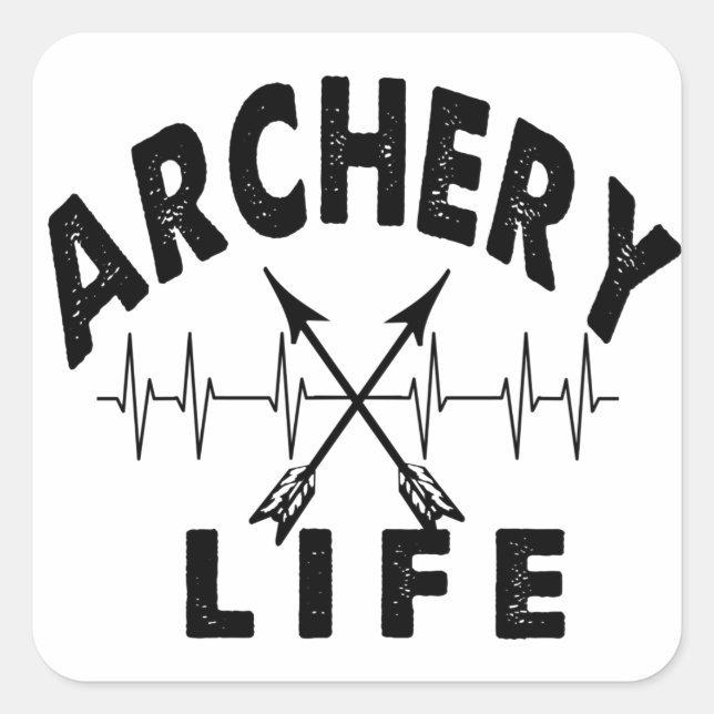 Archery Life Square Sticker (Front)