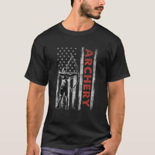 Archery Lovers Vintage American Flag 4th Of July G T-Shirt