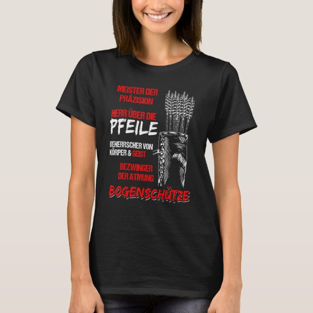 Archery  Master Of Precision Archery Saying T-Shirt (Front)