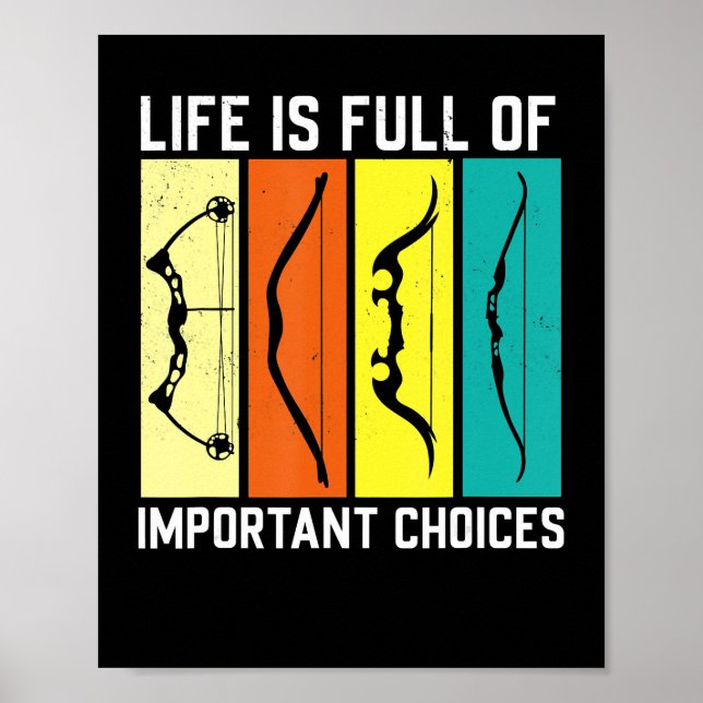 Archery Men Bow Hunter Gift  Archers Costume Gift Poster (Front)