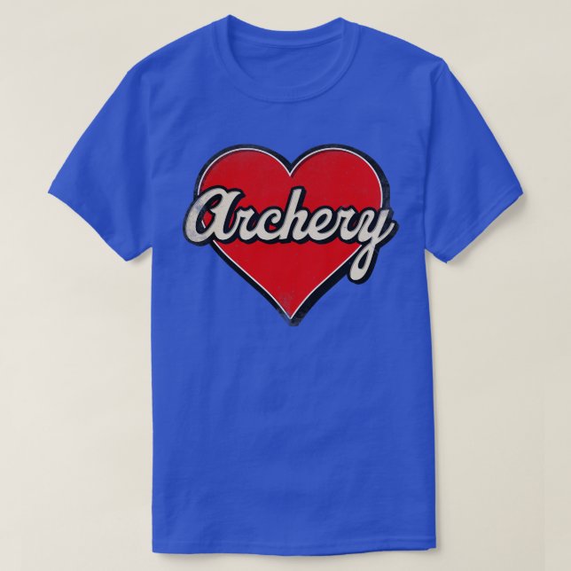 Archery mum Archery retro heart  T-Shirt (Design Front)