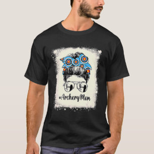 Archery Mum Messy Bun Hair Bandanna Women Motheru2 T-Shirt