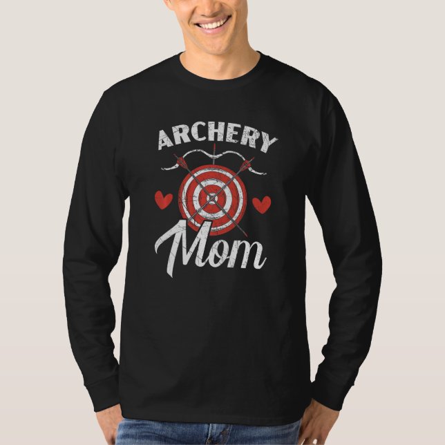 Archery Mum Shoot Bow Arrow Bowman Mother Target A T-Shirt (Front)