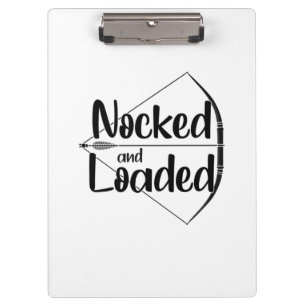 Archery Nocked And Loaded Clipboard