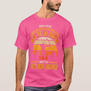 Archery Old Man With Bow And Arrow Archer Hunter B T-Shirt