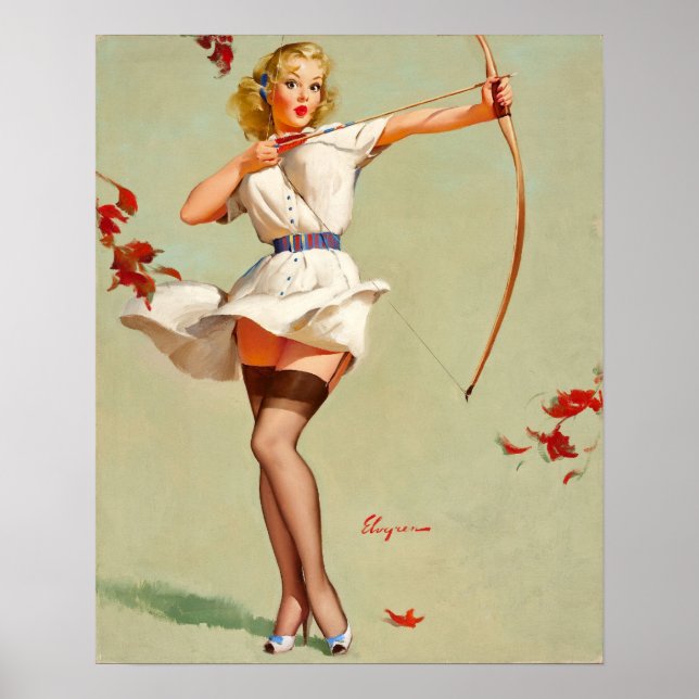 Archery Pin-Up Girl Poster (Front)