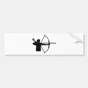 Archery player bumper sticker