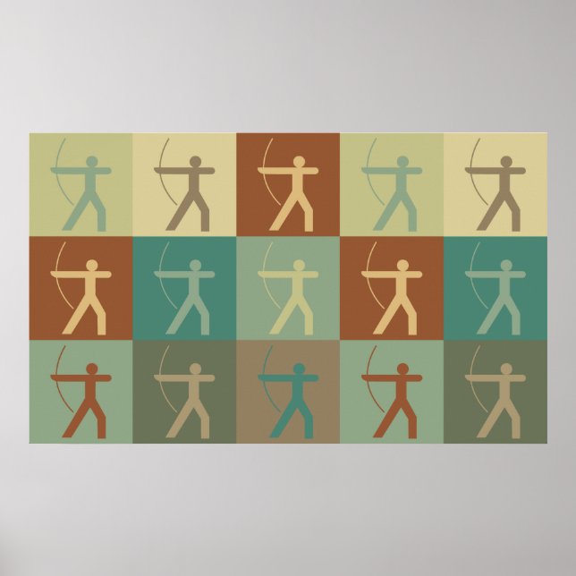 Archery Pop Art Poster (Front)