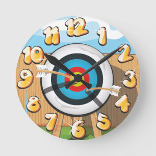 Archery Round Clock